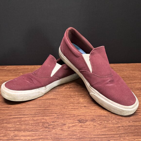Nike SB Men’s 8.5 Maroon Slip-On Skate Shoes CT3523 – Classic Canvas Slides - Picture 1 of 5